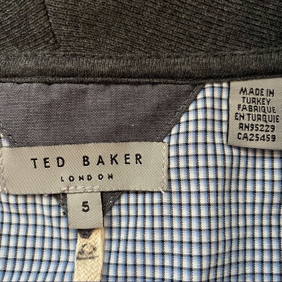 Ted Baker Gray Fleece Button Front Jacket Size 5 (42) - Picture 9 of 12